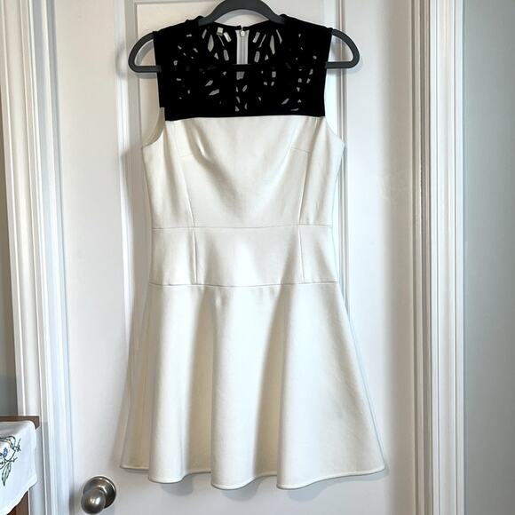 Anthropologie 4C 4. Collective Black and Ivory Fit and Flare Dress - Picture 1 of 15